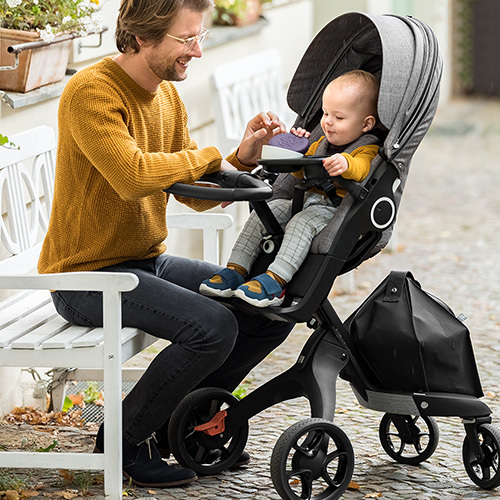 Stokke® Xplory® V6 Kinderwagen Zwart / Zwart / Black Melange